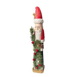 Vintage Old World Pencil Santa Ceramic Figurine Christmas Tree Holiday 12" READ